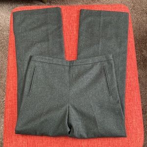 Luca Luca Italy Green Wool Silk Wide Leg Trouser Pants